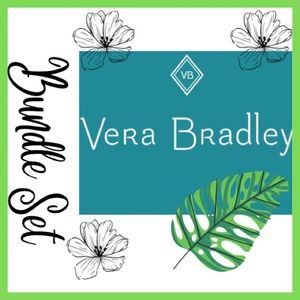 Vera Bradley Bundle Set: Women’s Retired Peacock Patterned💚🦚😊🌺🦚💙